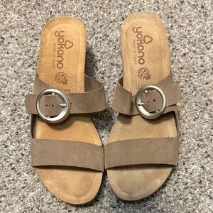 Yakono Women's Brown Leather Sandals